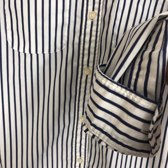 Ralph Lauren Jeans LRL pinstripe Button up blue - Picture 6 of 7